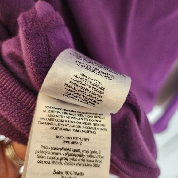 Columbia Benton Springs Purple Long Fleece Hooded Jacket Women's Large L EUC - Picture 8 of 8